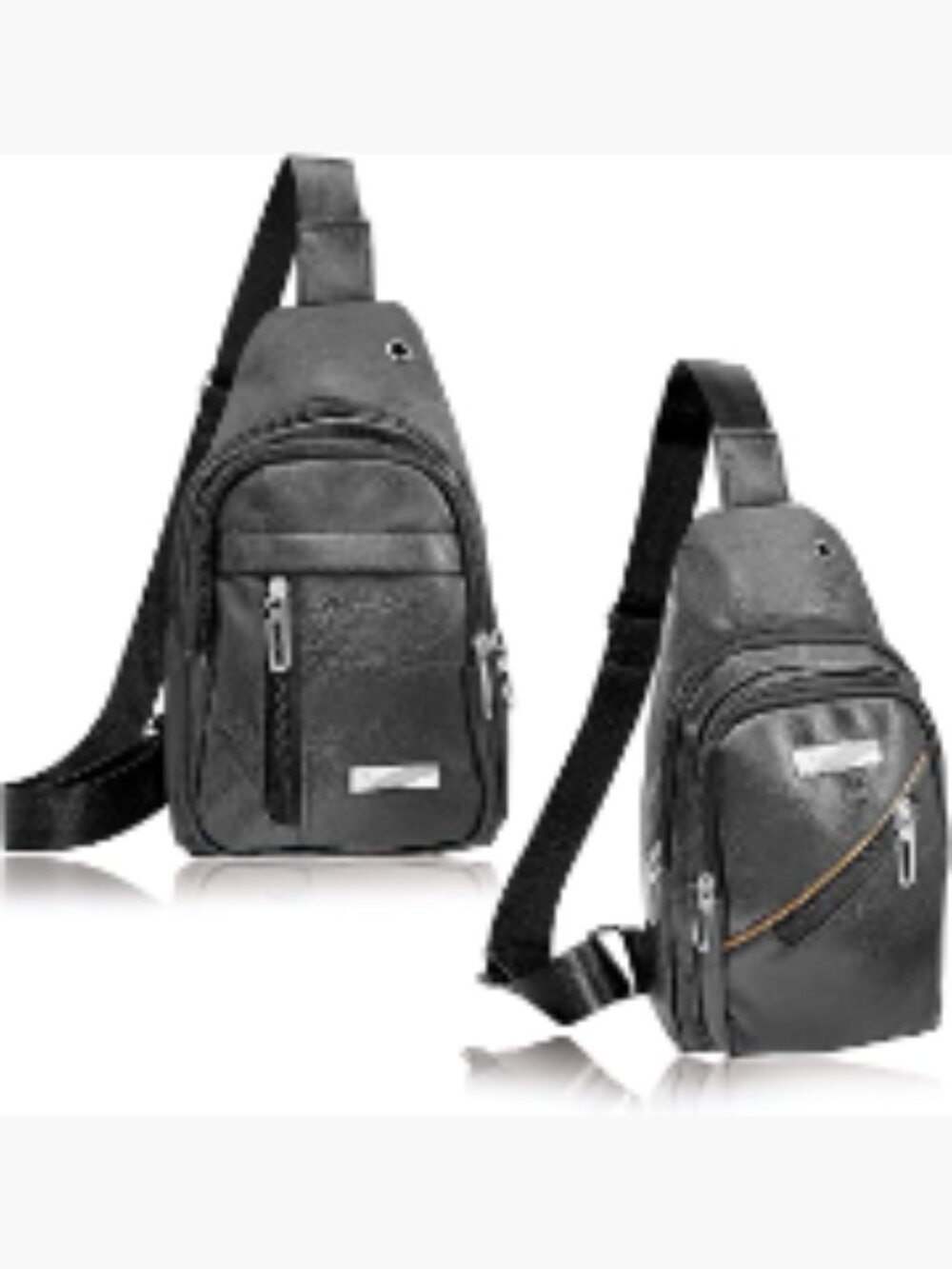 2Pcs Sling Bags Crossbody Small Leather Backpack Anti Theft Casual Chest Bag